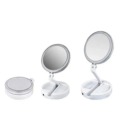 10x Magnifying Makeup Mirror With Light White LED